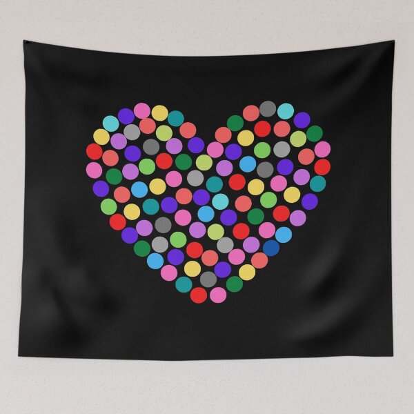 Item preview, Colorful Polka dots In A Heart Shape designed and sold by surprise-to-me.