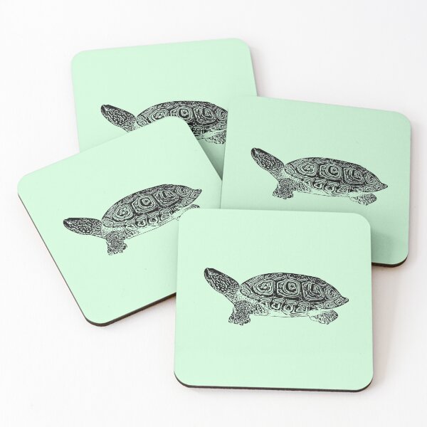 Item preview, Diamondback Terrapin Black Print  designed and sold by designsasstultd.