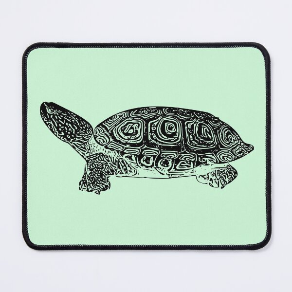 Item preview, Diamondback Terrapin Black Print  designed and sold by designsasstultd.