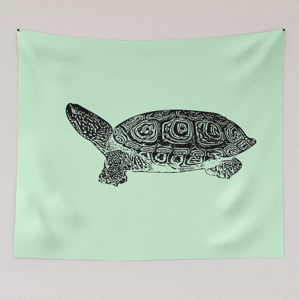Item preview, Diamondback Terrapin Black Print  designed and sold by designsasstultd.