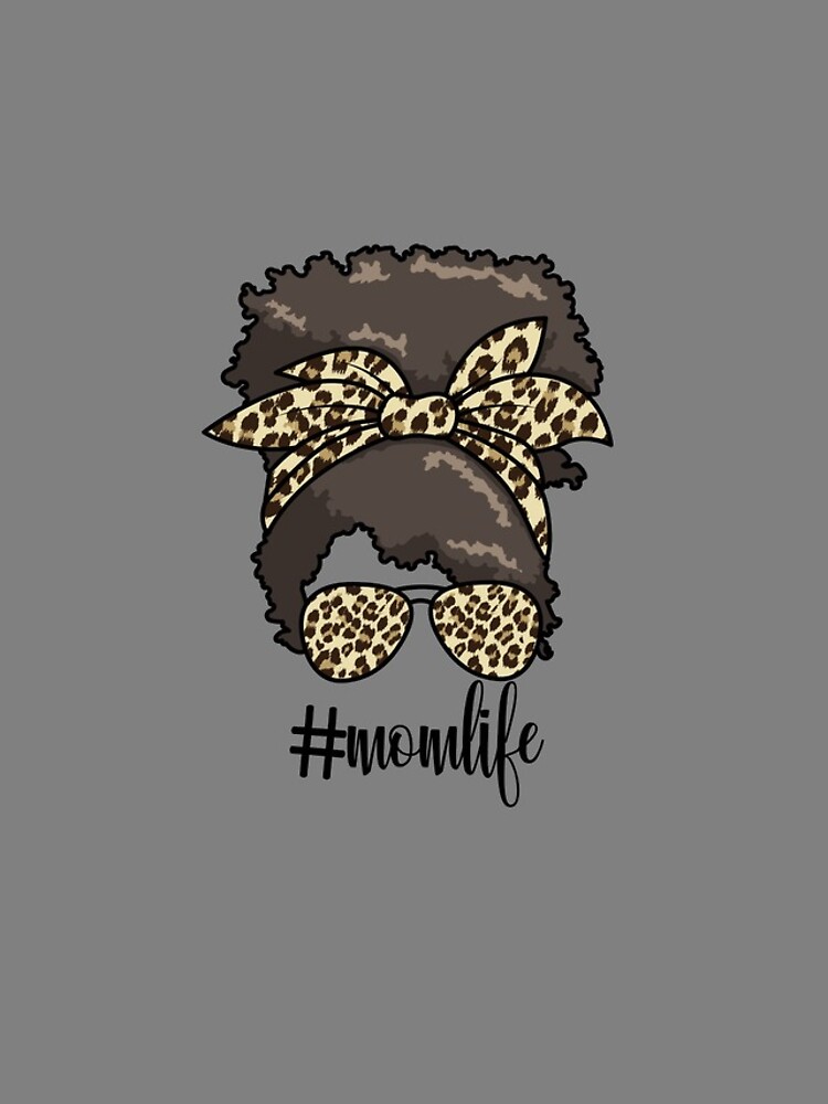 Aperçu 4 sur 4. Coque iPhone avec l'œuvre Momlife Leopard Print Mom Messy Bun Women's Momlife Gear créée et vendue par DynamicDesign.