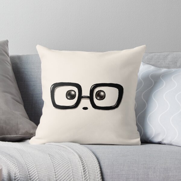 Geek Chic Panda Eyes Throw Pillow