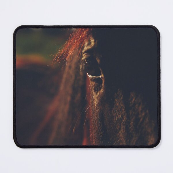 Item preview, Black horses, macro photo of the eye under italian sunset. High quality photography, fine art, interior design designed and sold by Spallutos.