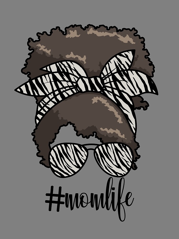 Thumbnail 3 von 3, Tuch, Momlife Zebra Print Mom Messy Bun Women's Momlife Gear designt und verkauft von DynamicDesign.
