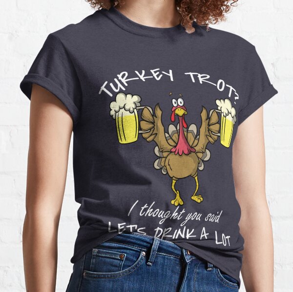  Turkey Trot Let's Drink a Lot Beer Pint Thanksgiving 5k Run Tank  Top : Clothing, Shoes & Jewelry