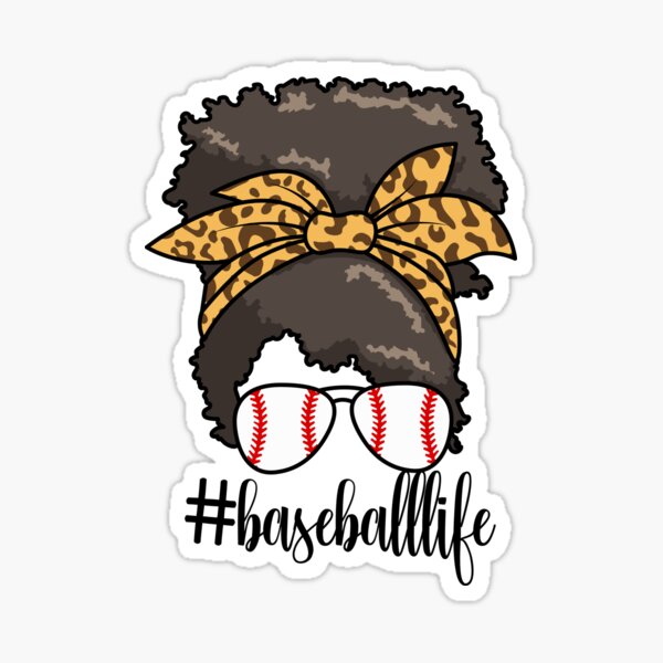Item preview, #BaseballLife Messy Bun Mom Women's Baseball Player Mom Gear designed and sold by DynamicDesign.