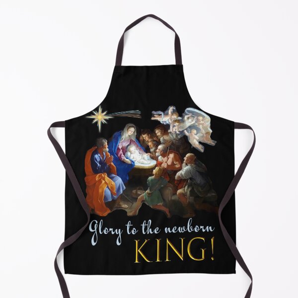 Item preview, Glory to the Newborn King Nativity Scene Religious Christmas (black) designed and sold by Brasilia.