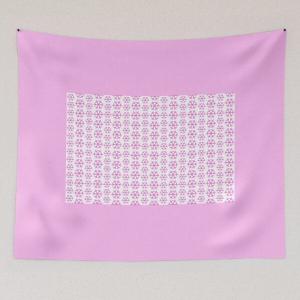 Item preview, seamless print with pink snowflakes designed and sold by vilma3000.