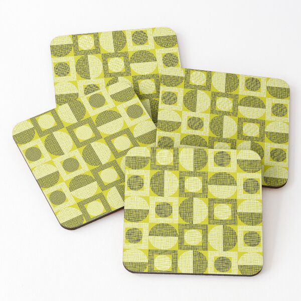 Item preview, Textured Mid-century Circles No.15 Mustard Yellow designed and sold by QuestingPixel.