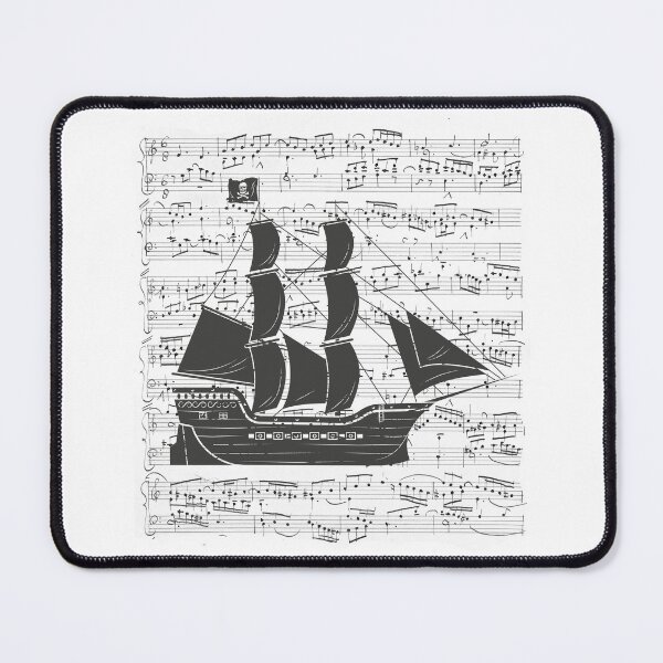 Item preview, Sea Shanties Musical notes Tall Ship Boat designed and sold by funnytshirtemp.