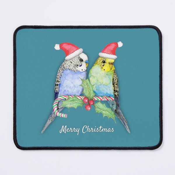 Item preview,   Two cute budgies Christmas style designed and sold by Bwiselizzy.