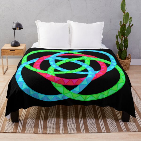 Item preview, Neon Woven Rings- Five Interlocking Rings Pattern (Variant Eleven) designed and sold by nathanielmeeart.