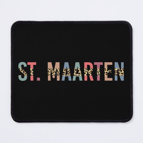 Item preview, St. Maarten Cheetah leopard print typography | Sint Maarten | Saint Martin | Vacation, holiday trip, Travel gifts designed and sold by Violet Treasures.