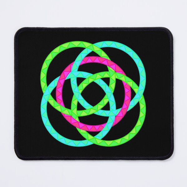 Item preview, Neon Woven Rings- Five Interlocking Rings Pattern (Variant Twelve) designed and sold by nathanielmeeart.