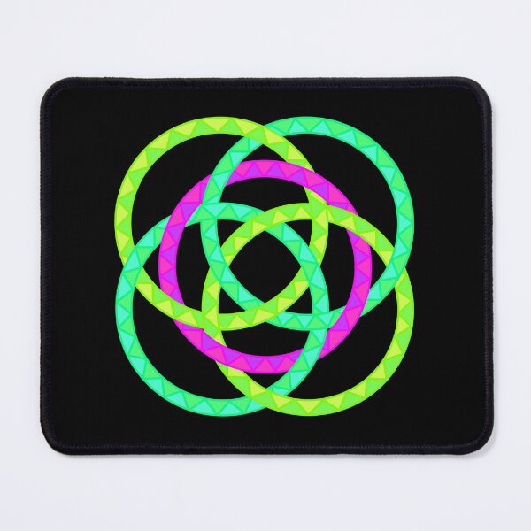 Item preview, Neon Woven Rings- Five Interlocking Rings Pattern (Variant Thirteen) designed and sold by nathanielmeeart.