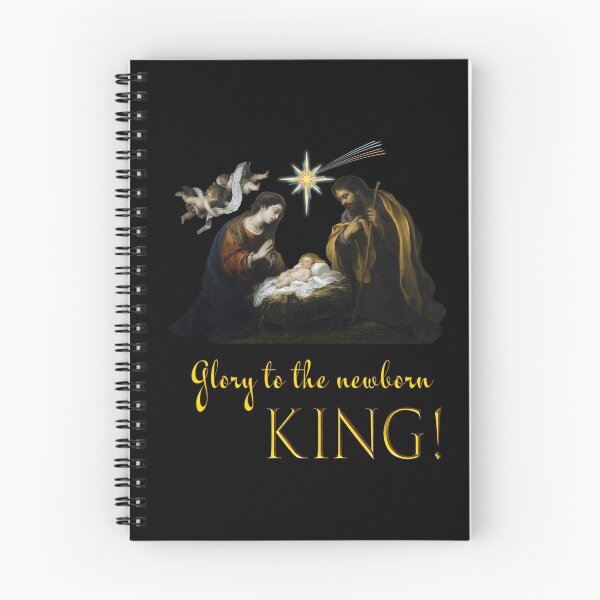 Item preview, Glory to the Newborn King Nativity Scene Catholic Christmas (black) designed and sold by Brasilia.