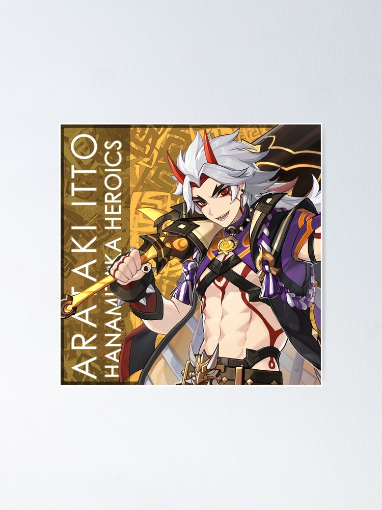 Itto Arataki Itto Genshin Impact Poster For Sale By Dudu Inpajamas Redbubble