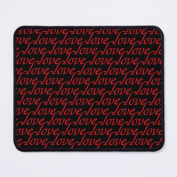 Item preview, seamless print with the inscription love on a black background designed and sold by vilma3000.