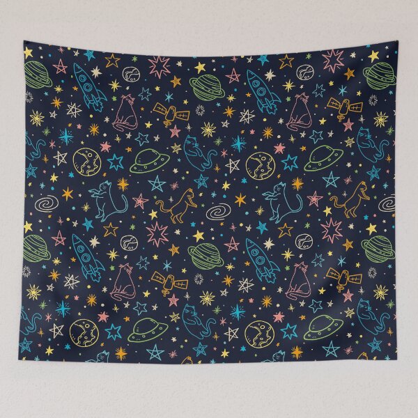 Item preview,  Funny Cats Playing In The Starry Space designed and sold by The-Fancy-Space.