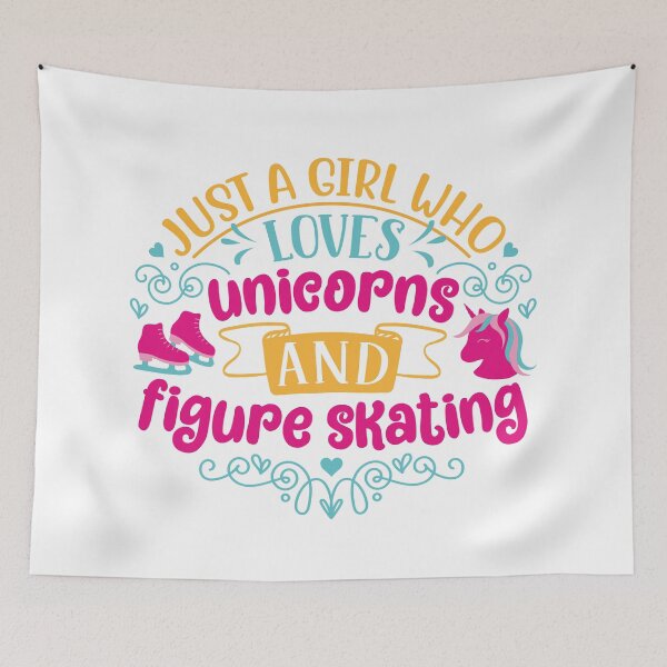 Item preview, Just A Girl Who Loves Unicorns And Figure Skating designed and sold by TripleTriple.