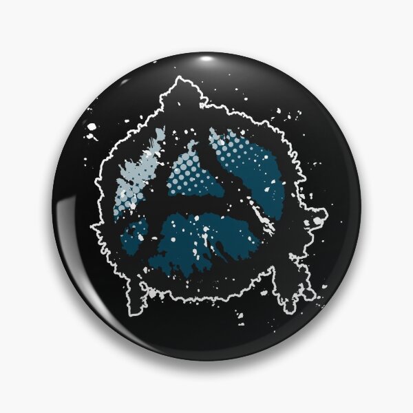 Item preview, Anarchy Symbol in Blue Grey designed and sold by iscaStudioArt.