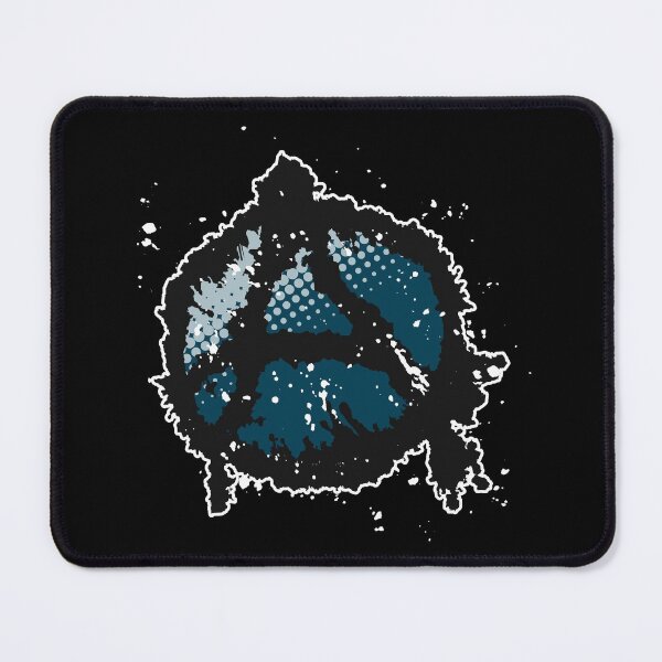 Item preview, Anarchy Symbol in Blue Grey designed and sold by iscaStudioArt.