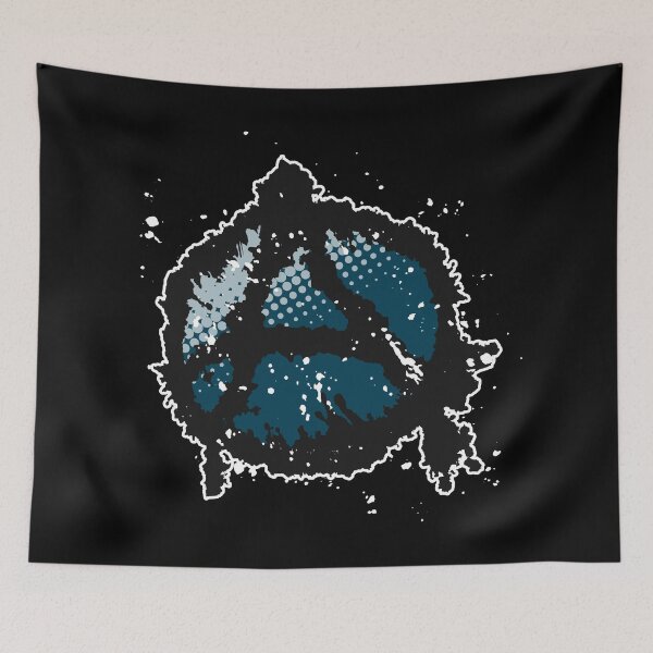 Item preview, Anarchy Symbol in Blue Grey designed and sold by iscaStudioArt.