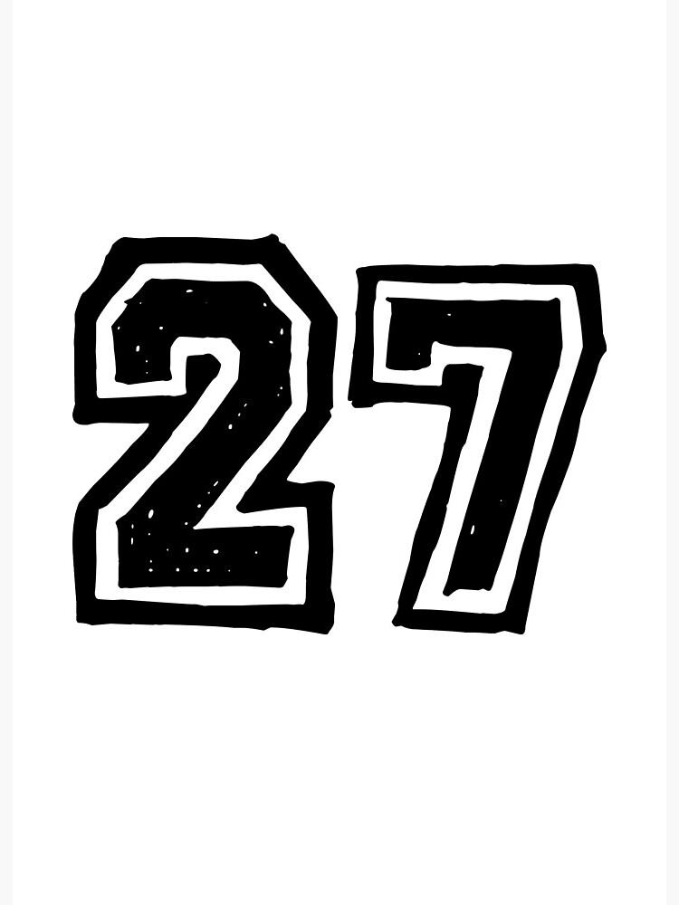 Soccer Jersey Number 27 Art Board Print for Sale by officialfanclub