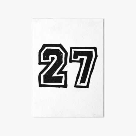 Soccer Jersey Number 27 Art Board Print for Sale by officialfanclub