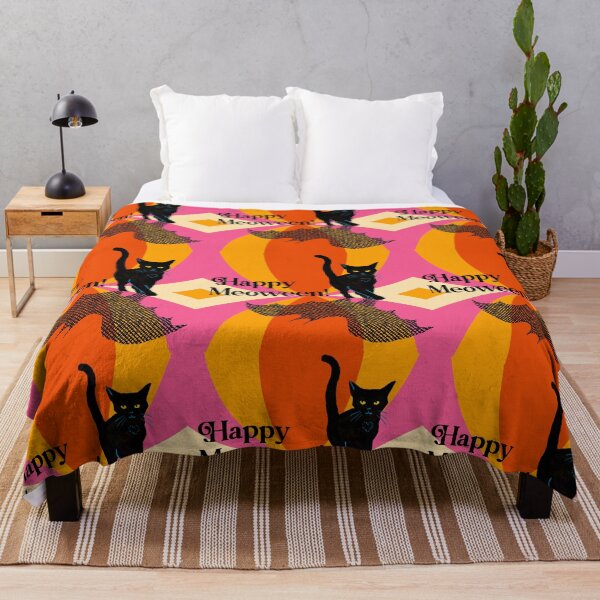 Item preview, Midcentury Happy Meoween: Cat lovers Retro Halloween designed and sold by shi-RLY.