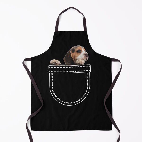Item preview, Puppy in a pocket. Beagle puppy in a pocket. Funny, cute photo and line drawing pocket designed and sold by JellyBeenzz.