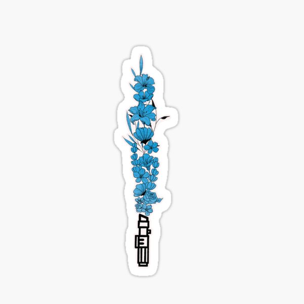 Item preview, floral lightsaber blue designed and sold by akamandyy.