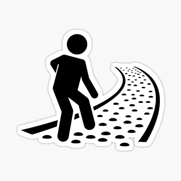 Item preview, Man Walking On Reflexology Stone Path - Stickman designed and sold by Stickman--.