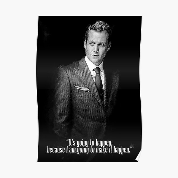 Harvey Spectre klassisches Gemälde-Zitat Poster