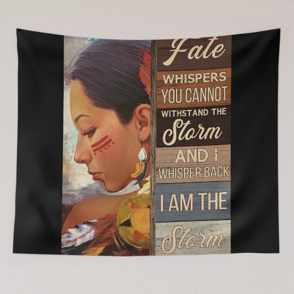 Item preview, Native american woman whisper back i am the storm designed and sold by chinulove.
