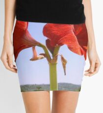 Larger than Life Orange Amaryllis Lilly Mini Skirt