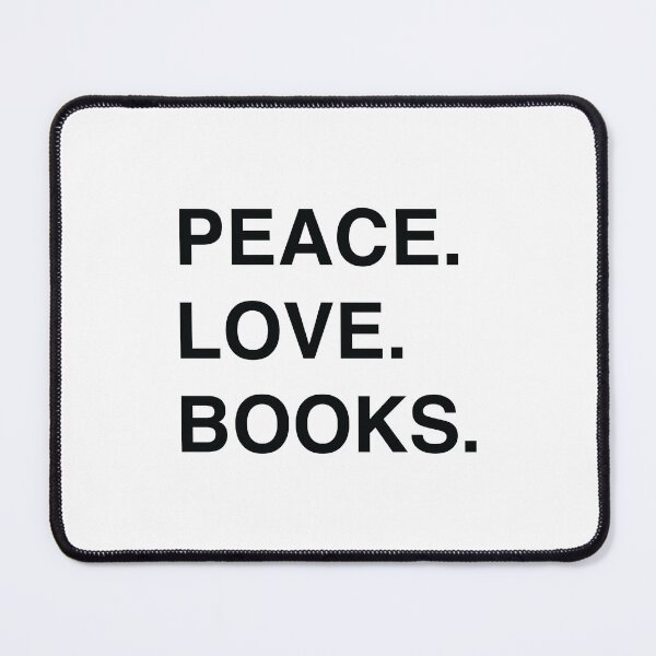 Item preview, Peace Love Books designed and sold by TheGiftHub.