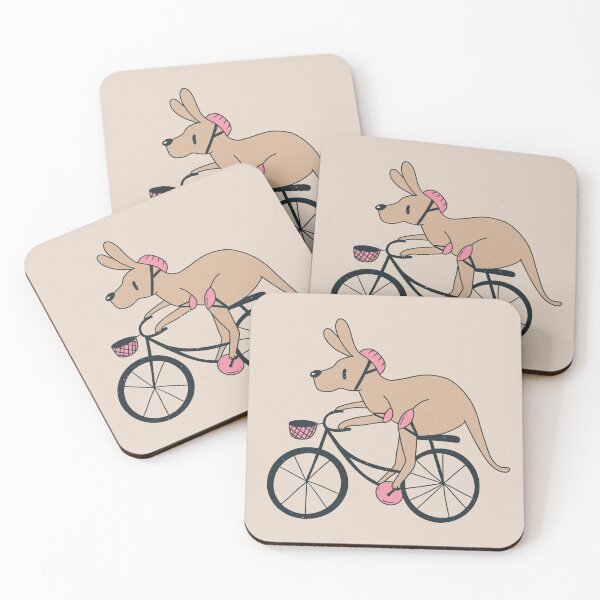 Item preview, Kangaroo Riding Bike designed and sold by Cute and Funny Animal Art Designs.