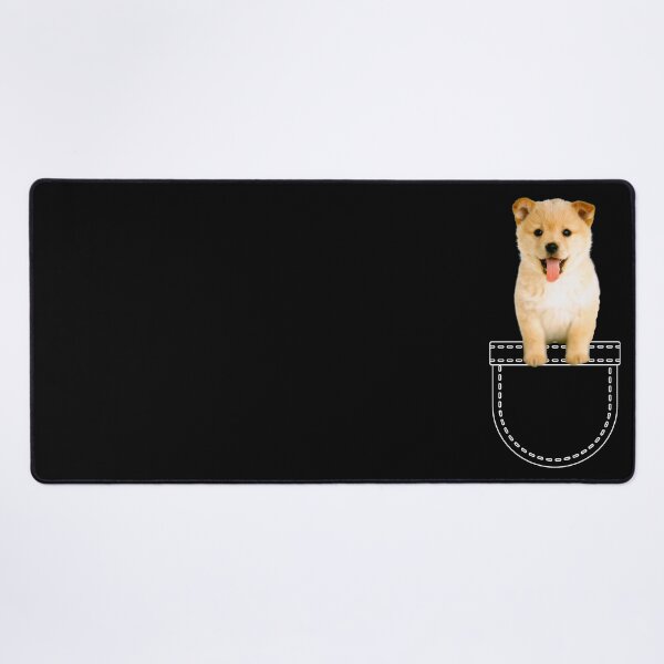 Item preview, Puppy in a pocket. Shiba Inu puppy in a pocket. Funny, cute photo and line drawing pocket designed and sold by JellyBeenzz.