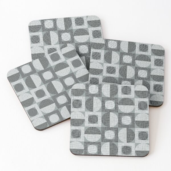 Item preview, Textured Mid-century Circles No.15 Gray designed and sold by QuestingPixel.