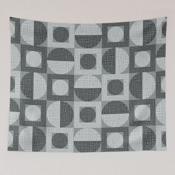 Item preview, Textured Mid-century Circles No.15 Gray designed and sold by QuestingPixel.