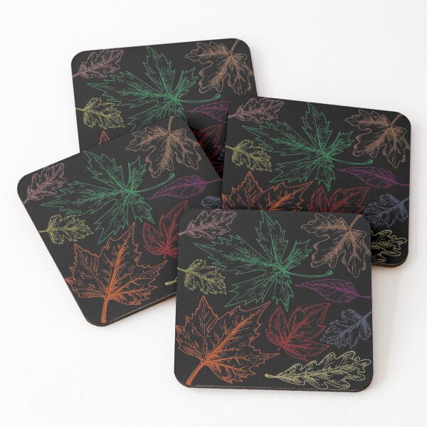 Item preview, Autumn Leaves Detail Pattern neon multicolor designed and sold by cutecrazytshirt.