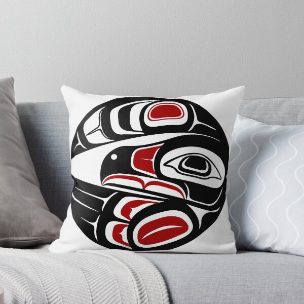 Item preview, Raven Moon, formline circle, sun, bird, thunder, eagle, crow, haida, salish designed and sold by cascadiadesigns.