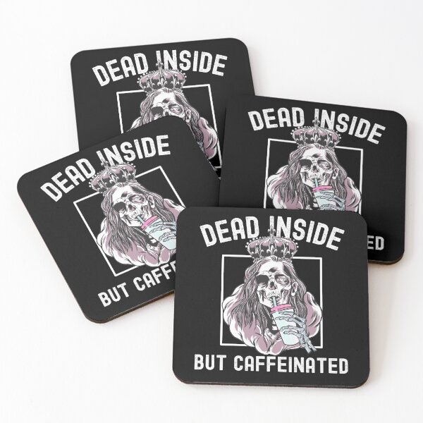 Item preview, Women Dead Inside But Caffeinated Skeleton Queen coffee love designed and sold by Golfpanu2020.