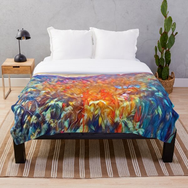 Aperçu de l'œuvre Montagne de fleurs sauvages arc-en-ciel créée et vendue par cooloriginal.