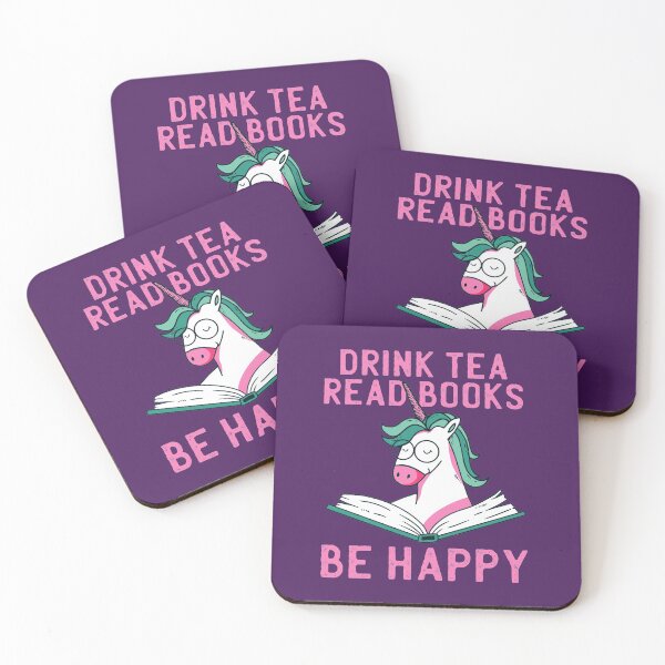 Item preview, Tea Unicorn Reading Books designed and sold by Cute and Funny Animal Art Designs.