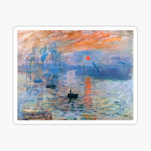 Item preview, Tableau impressionniste Lever du soleil (1872) de Claude Monet designed and sold by Designedbysm.