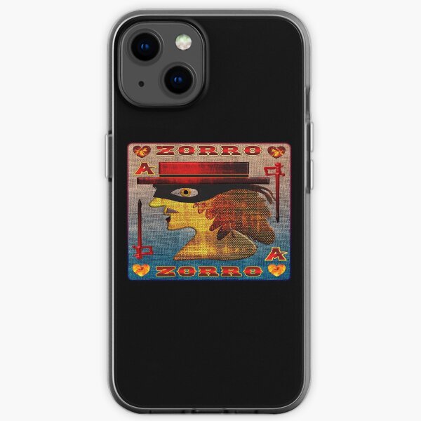 THE LEGEND OF ZORRO - ZORRO ACE OF HEARTS CARD - ZORRO GAMER CARD - GAMER CARD - HALLOWEEN PARTY - CHRISTMAS PARTY. iPhone Soft Case