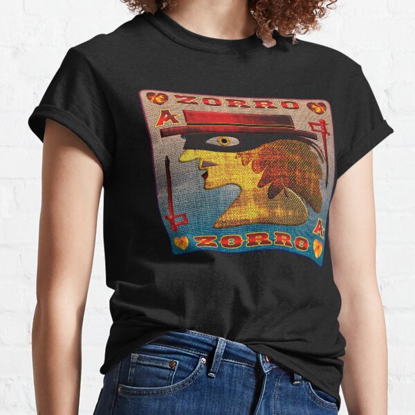 THE LEGEND OF ZORRO - ZORRO ACE OF HEARTS CARD - ZORRO GAMER CARD - GAMER CARD - HALLOWEEN PARTY - CHRISTMAS PARTY. Classic T-Shirt