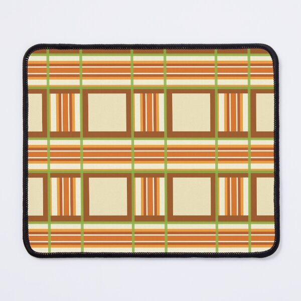 Item preview, Retro Cream Orange Buffalo Plaid Pattern designed and sold by GrimButterfly.